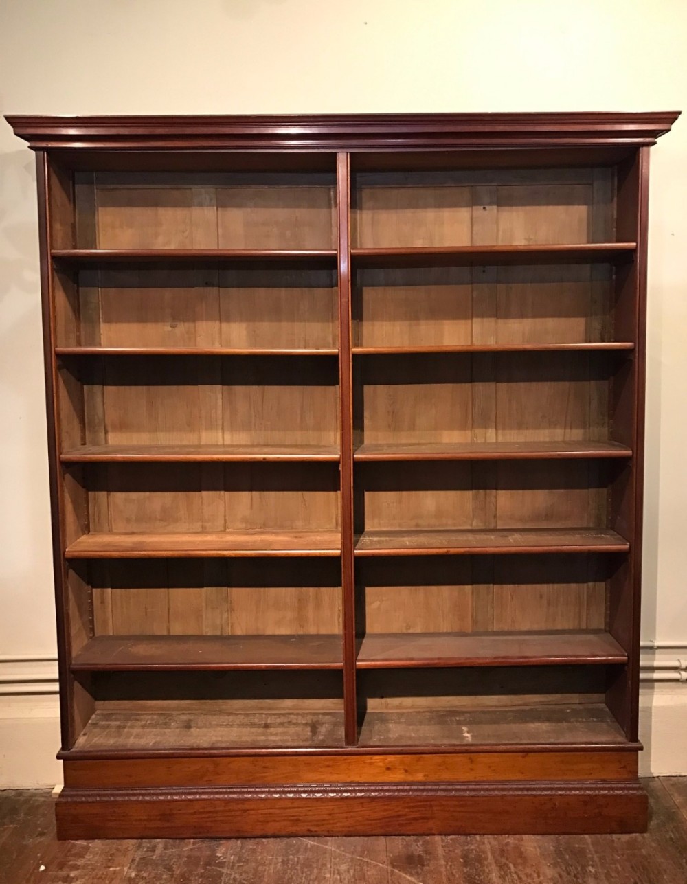 A Victorian mahogany open bookcase circa 1870