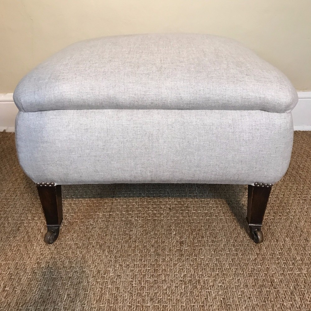 An Edwardian upholstered stool circa 1910