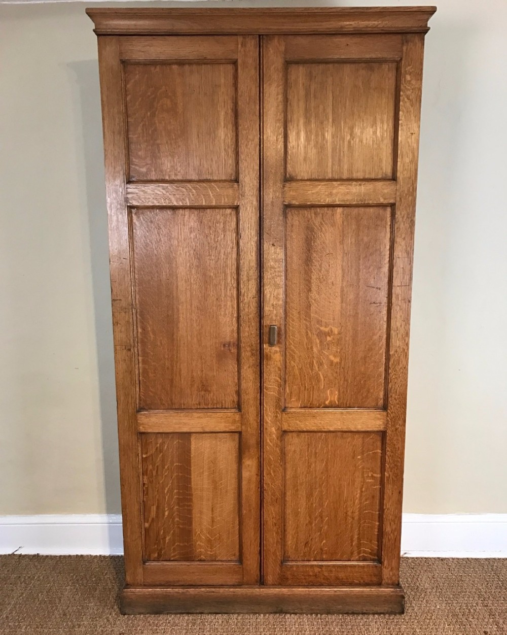 An Edwardian oak Post Office cabinet c 1910