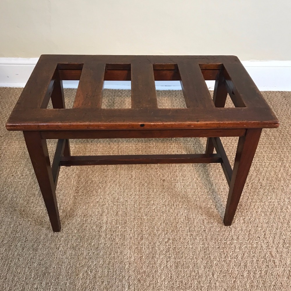 A late Victorian mahogany luggage rack circa 1900.