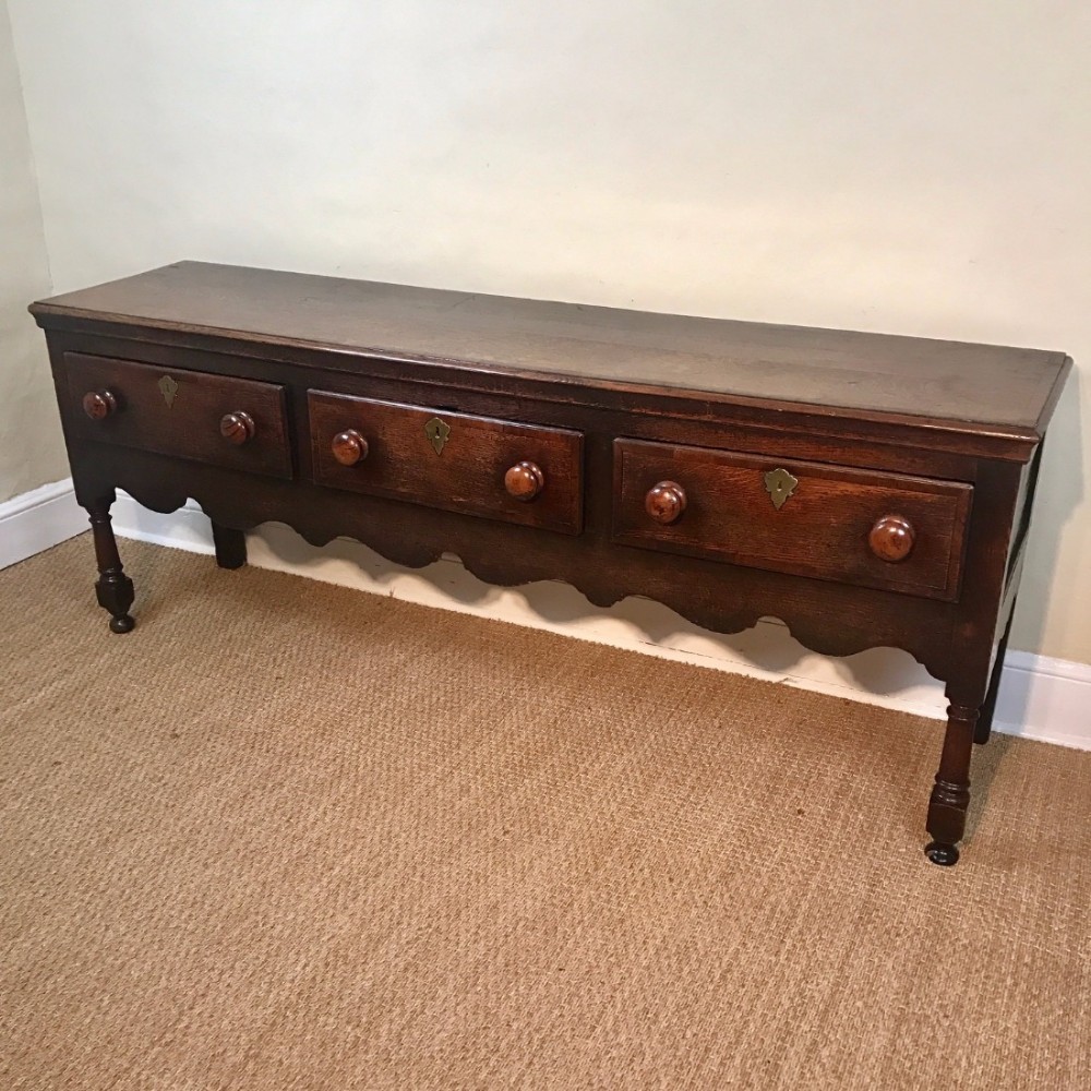 A George 1 Yorkshire oak dresser base c 1720