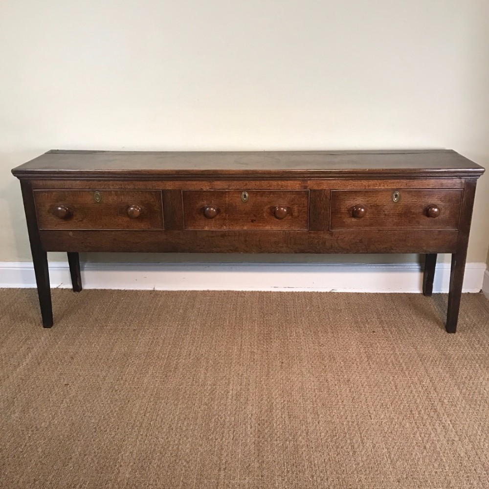 A late 18th c Borders oak dresser circa 1800
