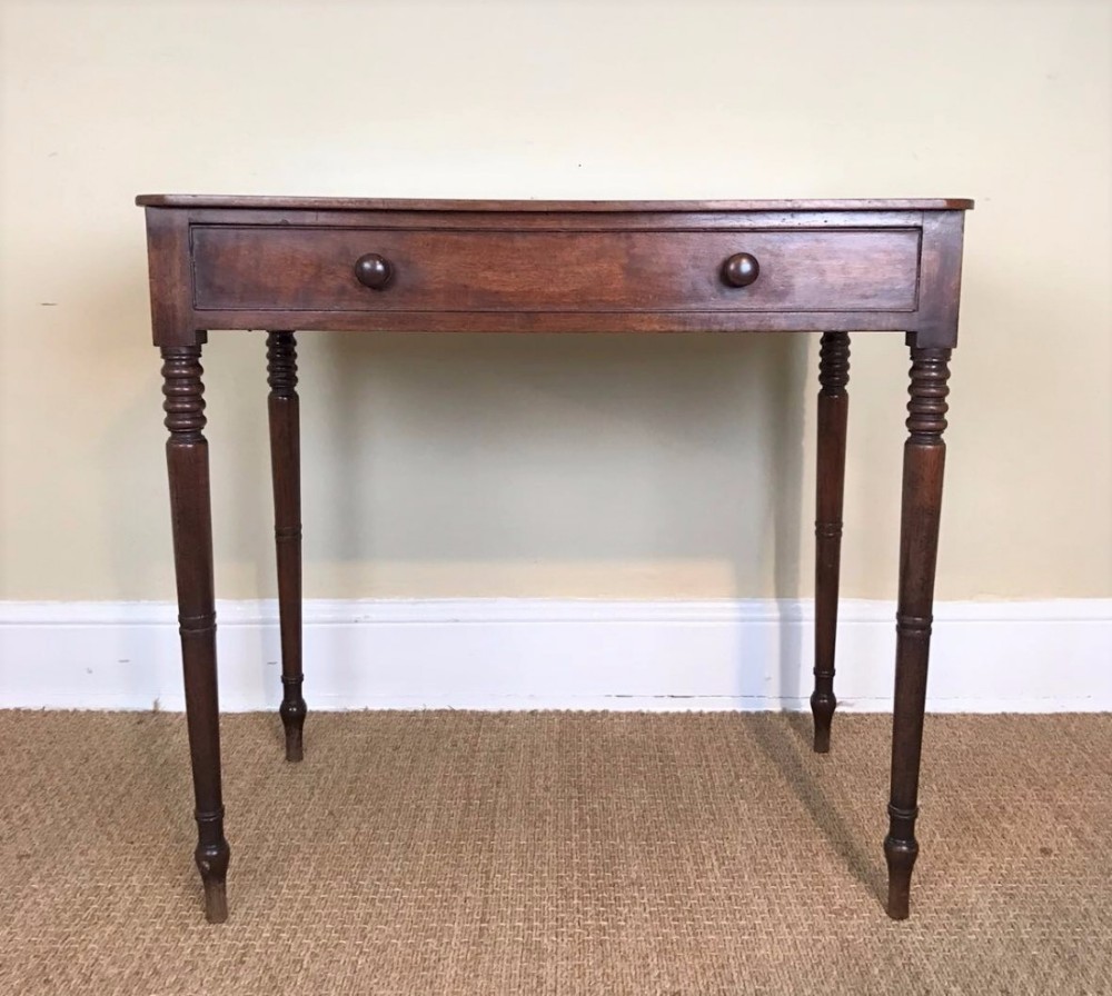 A George IV mahogany single drawer side table circa 1830