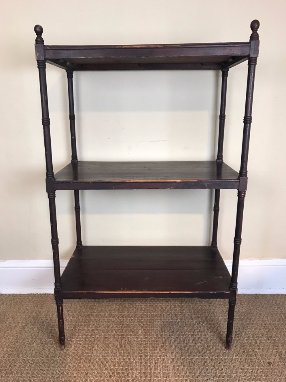 A mid 19th c 3 tier pine stand.