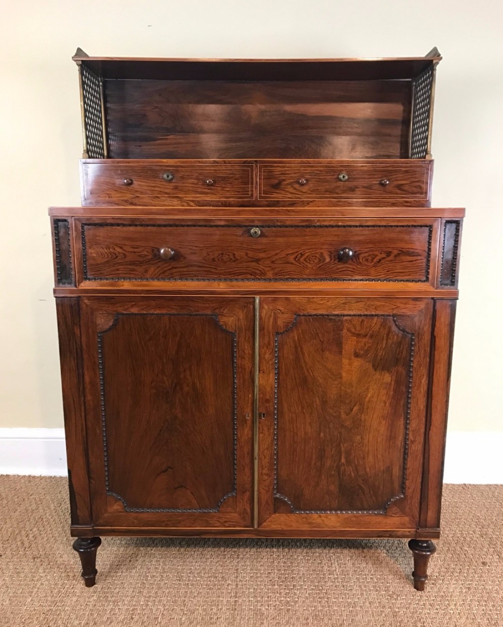 A Regency rosewood secretaire side cabinet circa 1815 