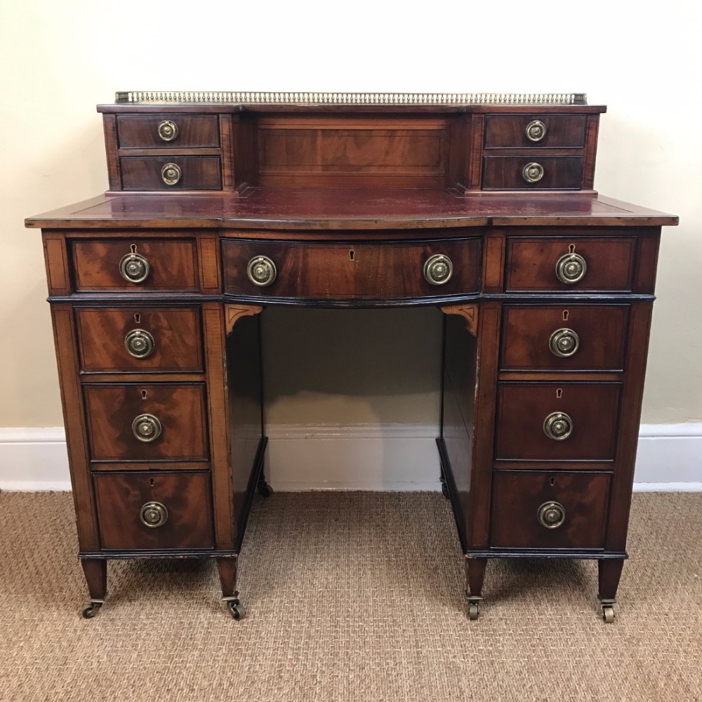 A late Victorian mahogany desk circa 1900