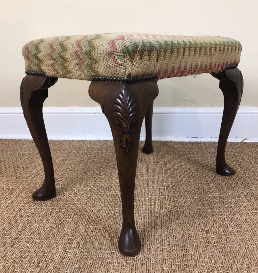 An Edwardian mahogany stool circa 1910