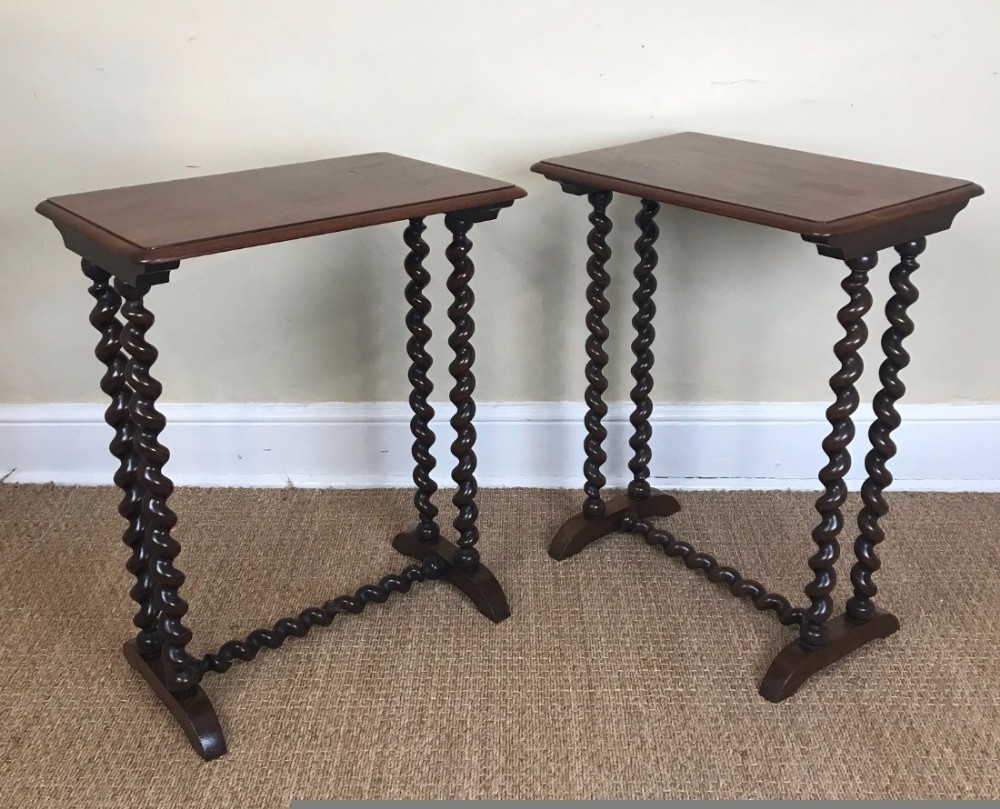 A pair of William IV mahogany lamp tables circa 1835