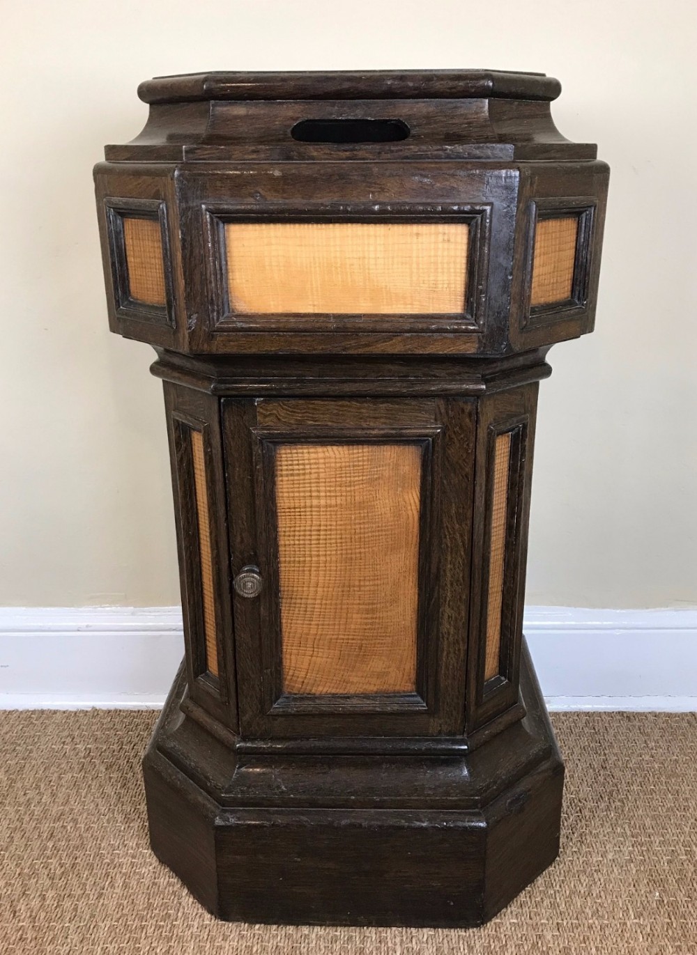 A Victorian oak and ash country house postbox c 1880
