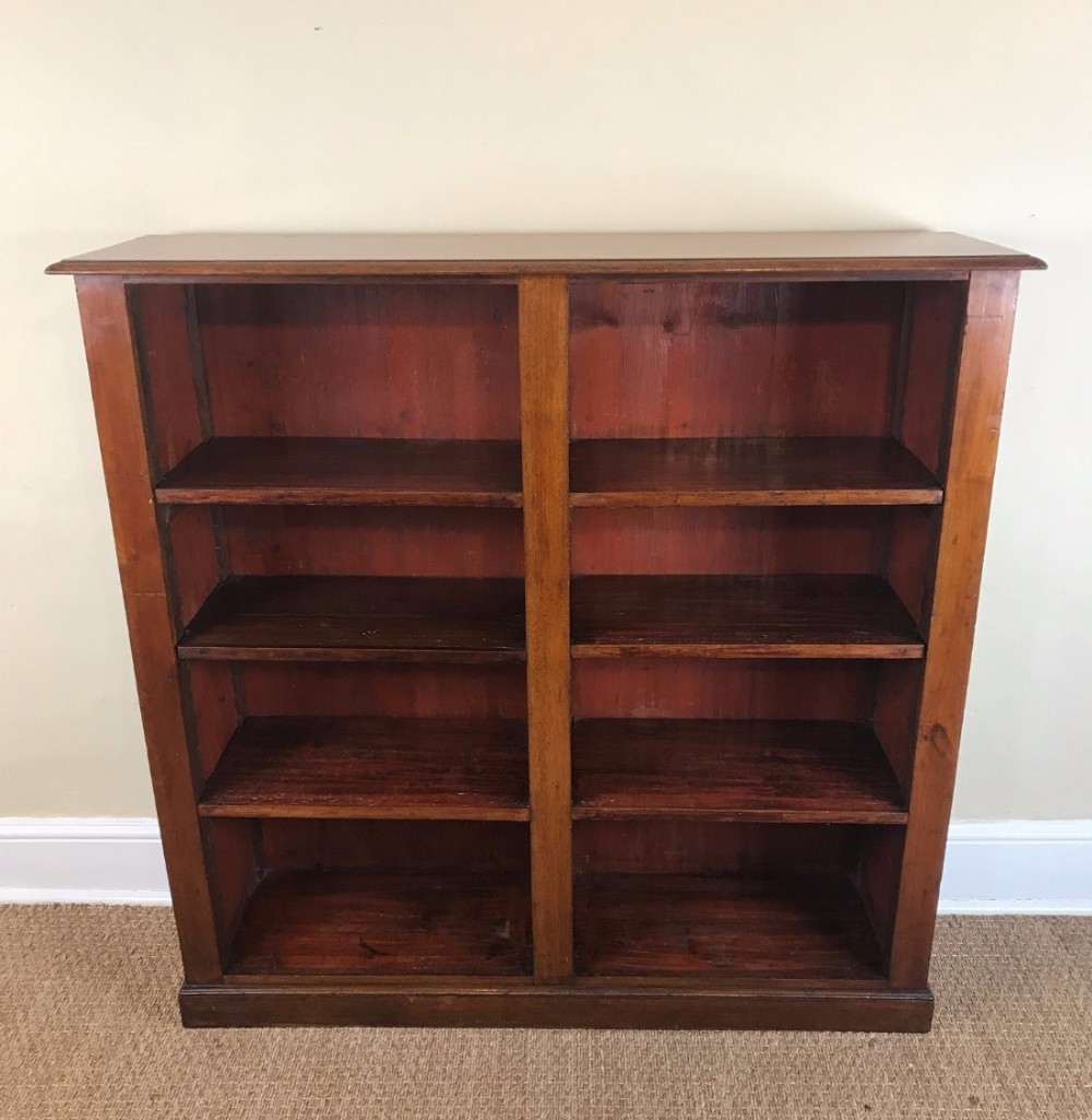 A Victorian mahogany dwarf open bookcase circa 1880.