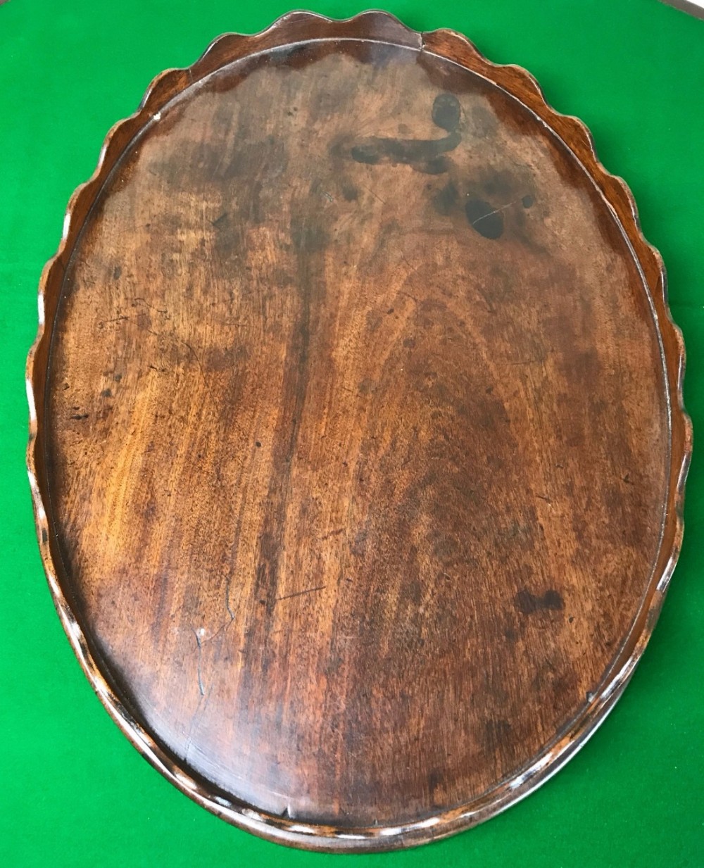 A George 111 mahogany oval tray circa 1780
