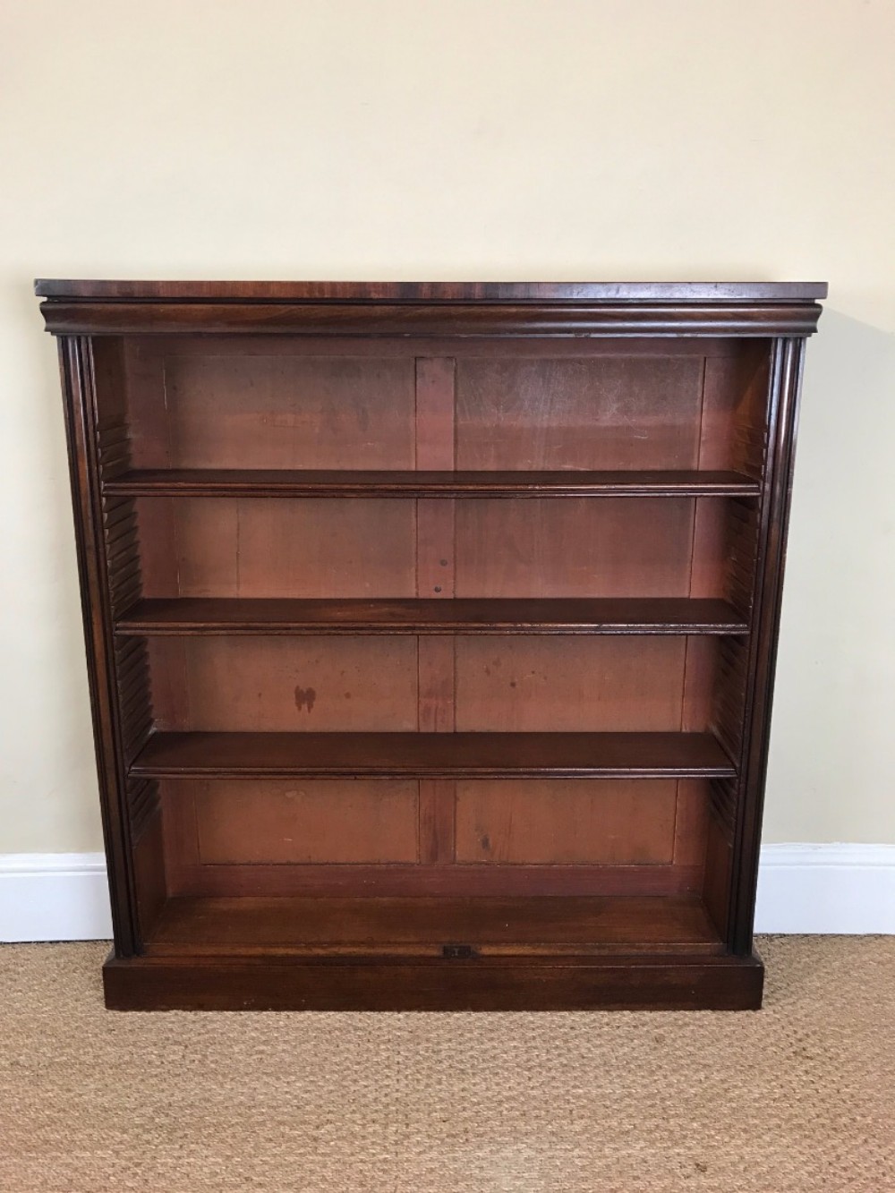 A William IV mahogany small open bookcase circa 1835