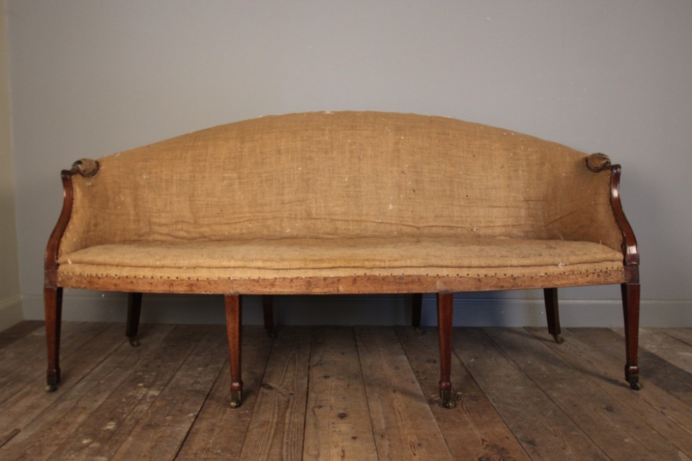 A George 111 Hepplewhite period mahogany sofa circa 1780
