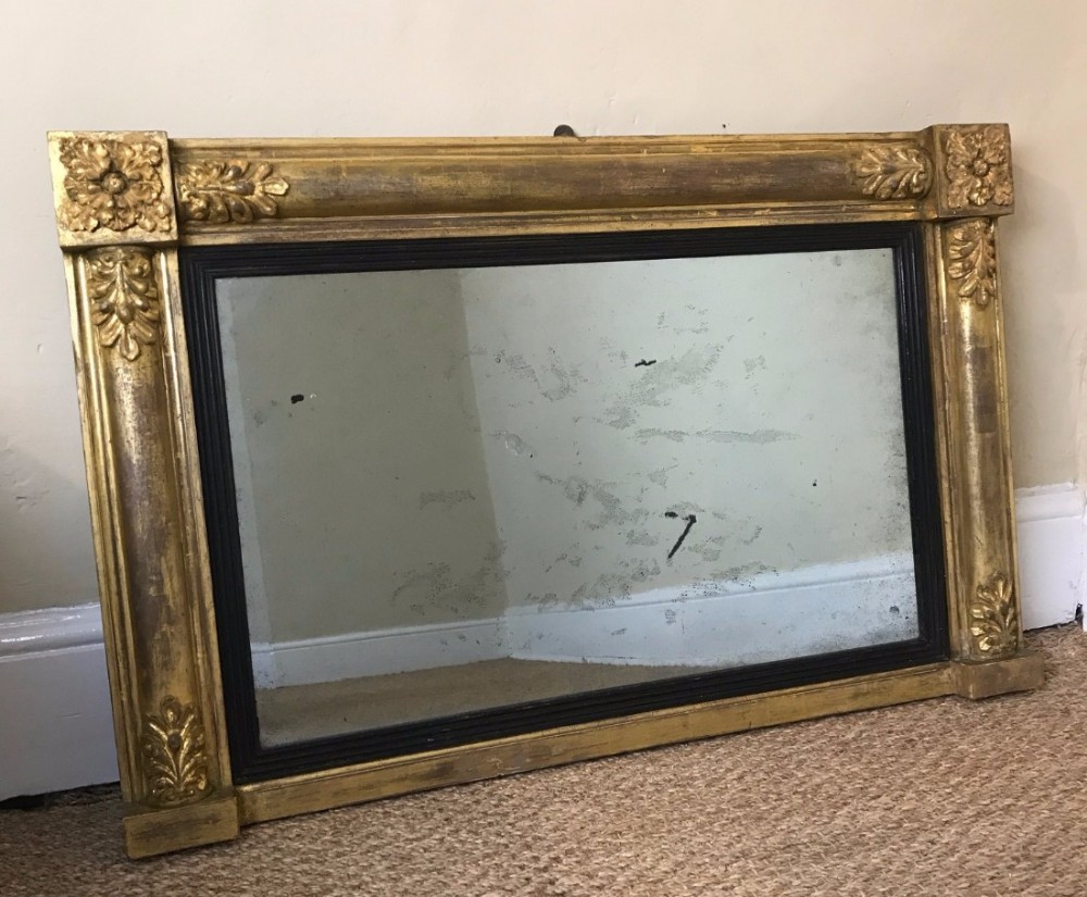 A small George gilt over mantle mirror circa 1830