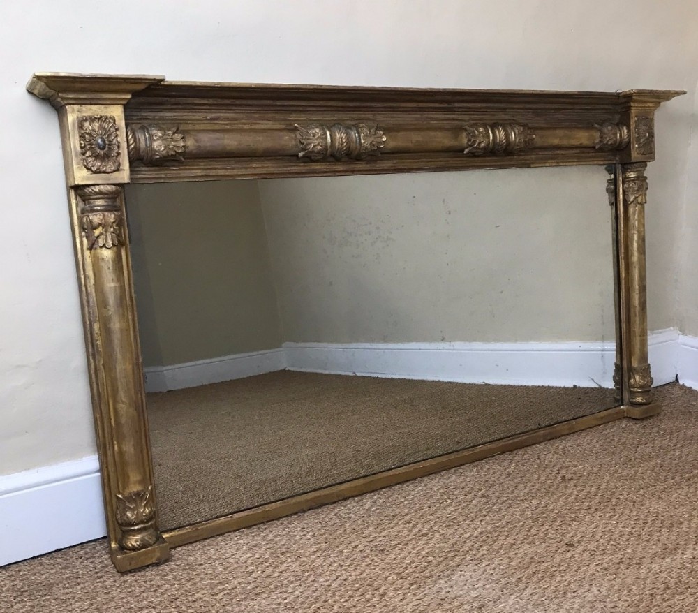 A large Regency giltwood overmantel mirror circa 1820 