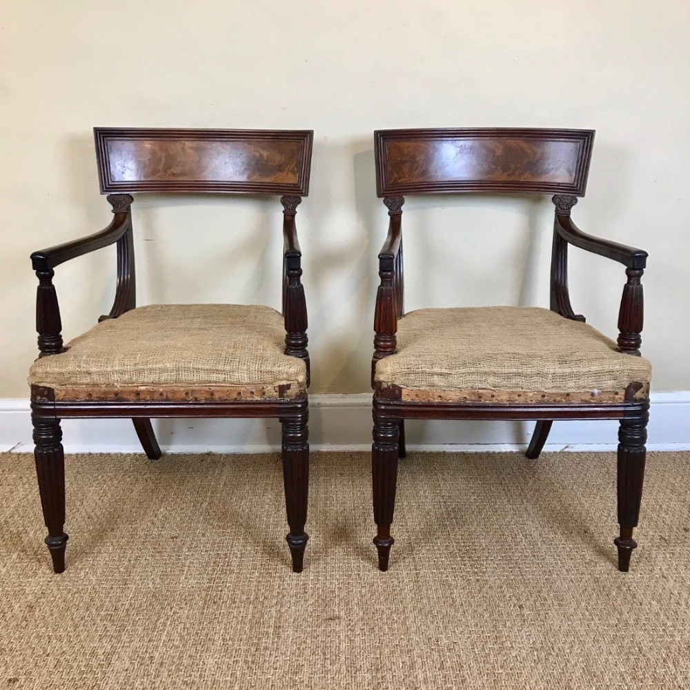 A set of six George IV mahogany dining chairs circa 1830