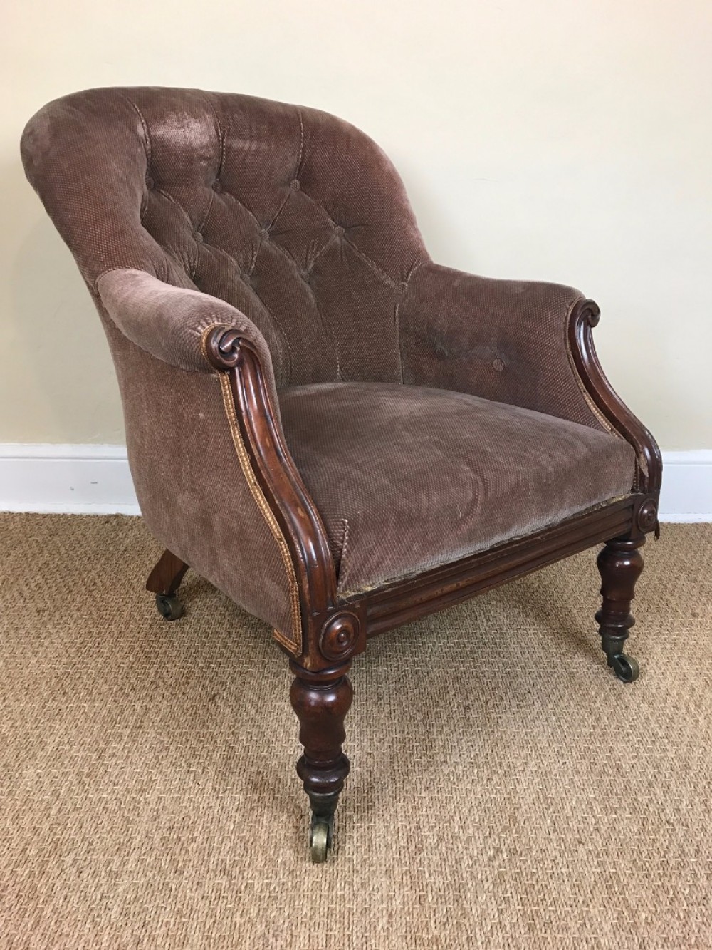 A William IV mahogany library chair circa 1835