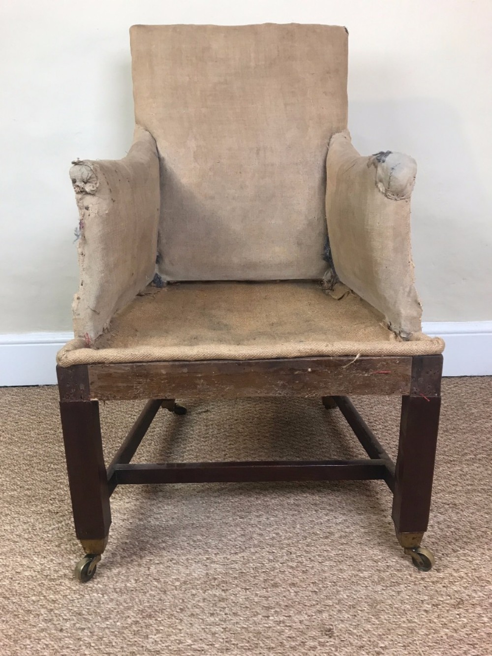 A Chippendale period mahogany small library chair circa 1770