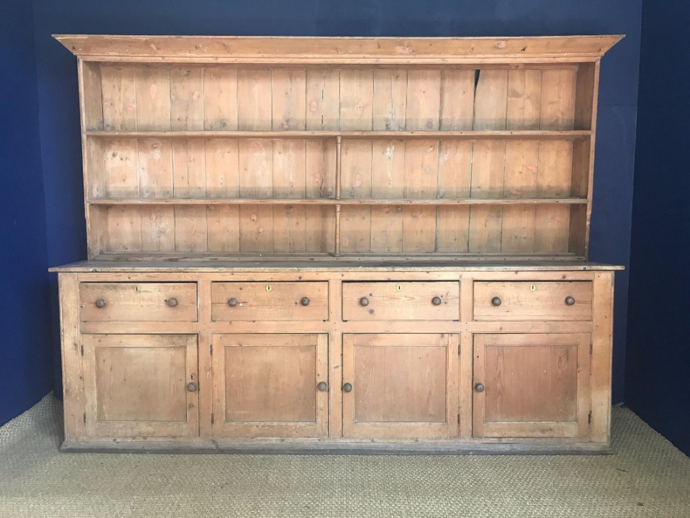 An enormous late Georgian pine Dorset dresser circa 1830