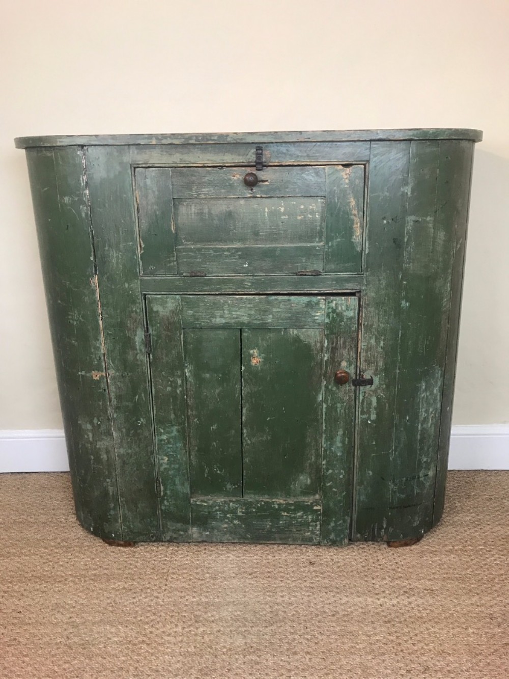 A mid 19th century Somerset pine Huffer or Food Cupboard c 1860