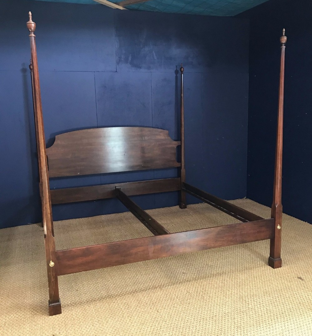 A very large Edwardian mahogany four poster bed circa 1910