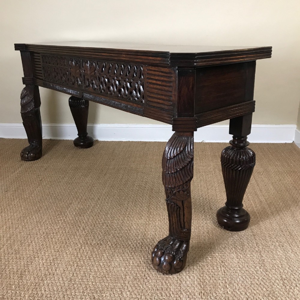 A large Anglo Indian teak serving table circa 1840