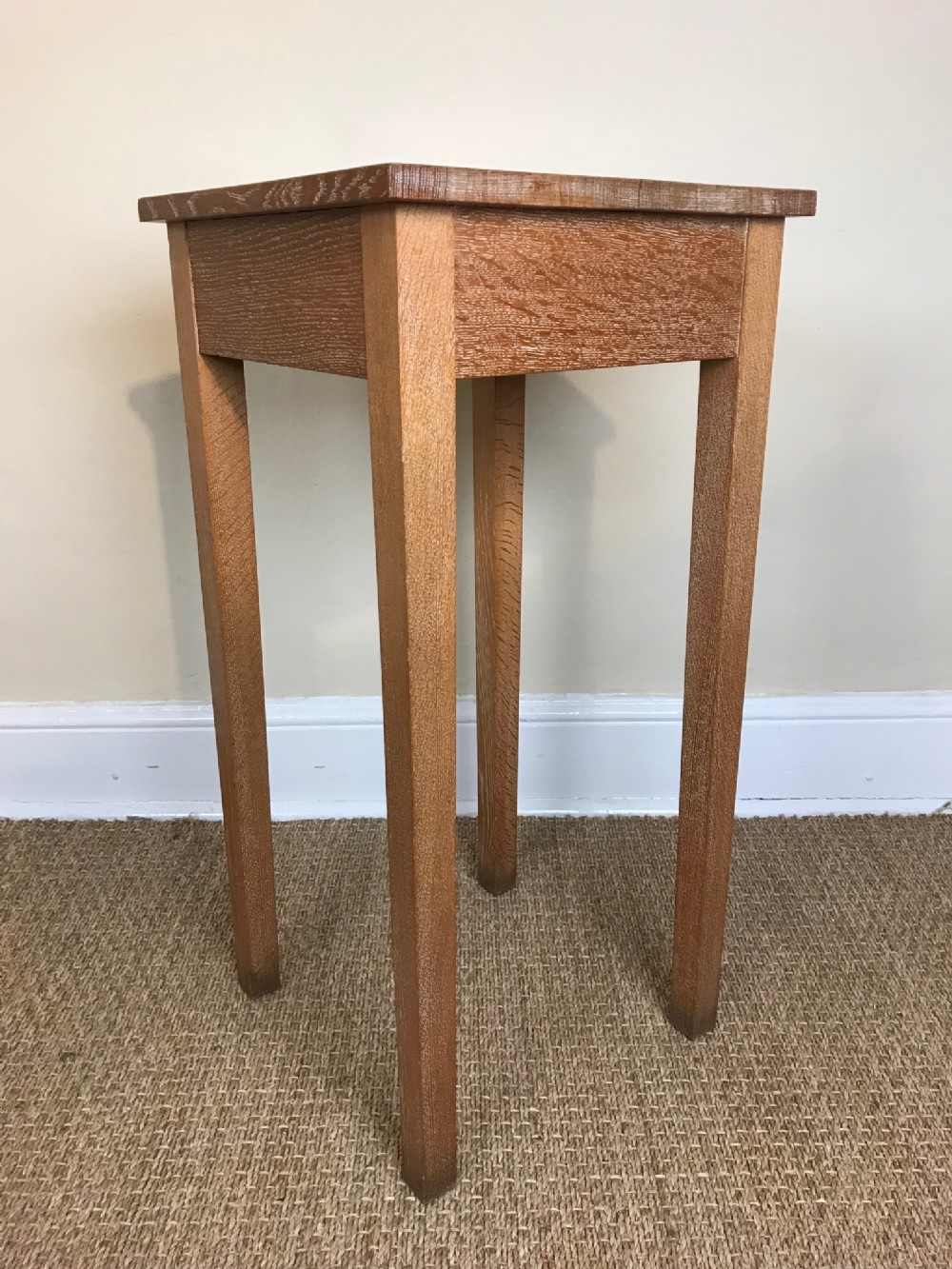 An Arts and Craft small oak square lamp table circa 1920 