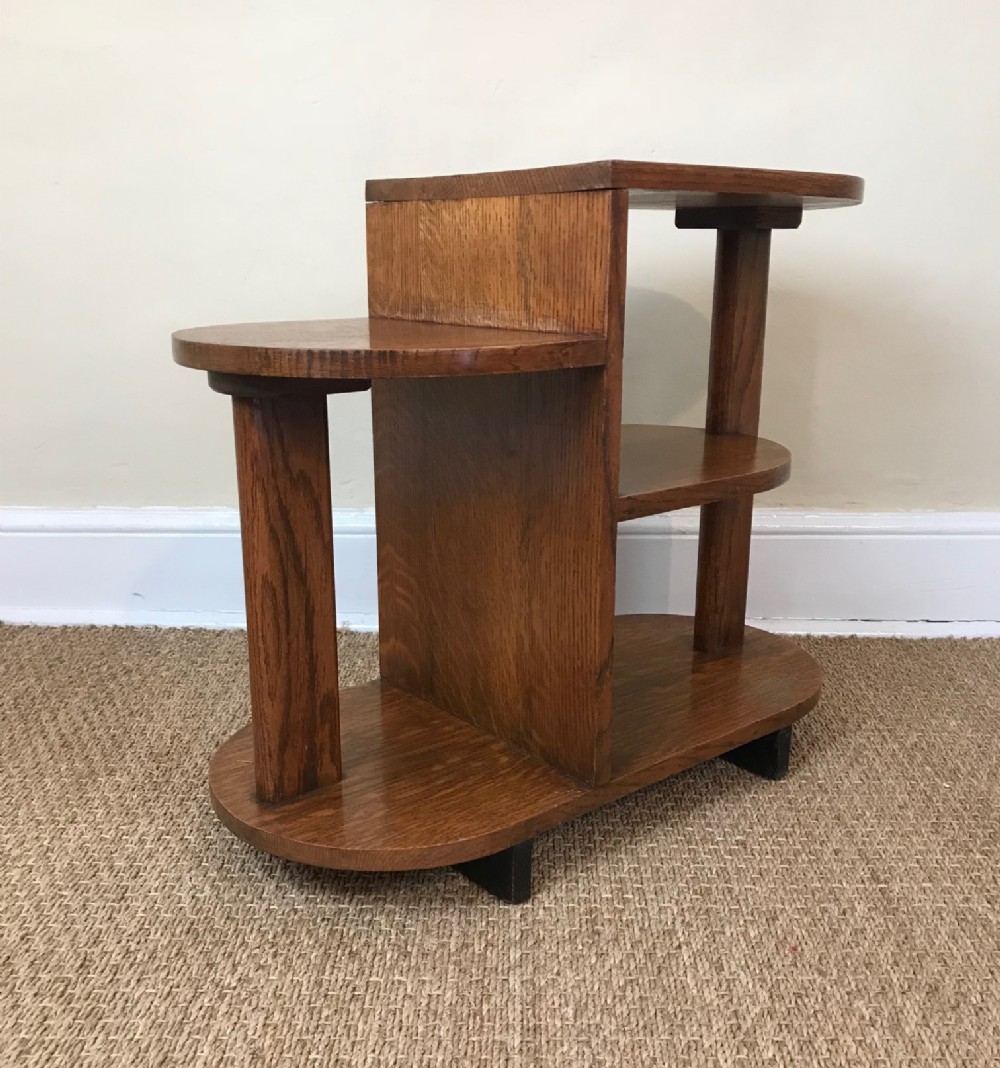 An Art Deco oak book table circa 1925
