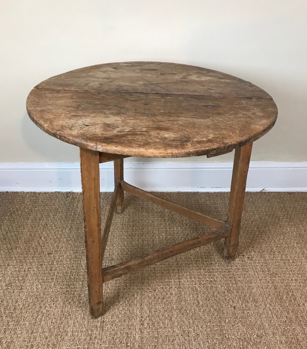 A late Georgian pine cricket table West Country circa 1830