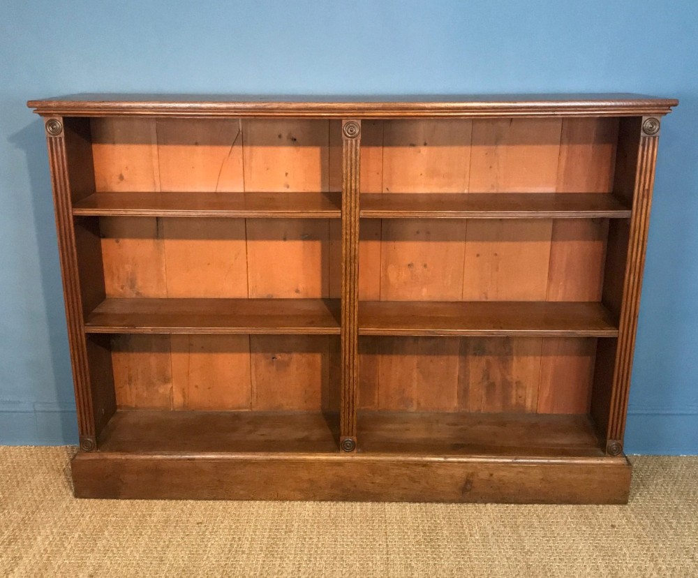 A mid-Victorian oak library bookcase circa 1860