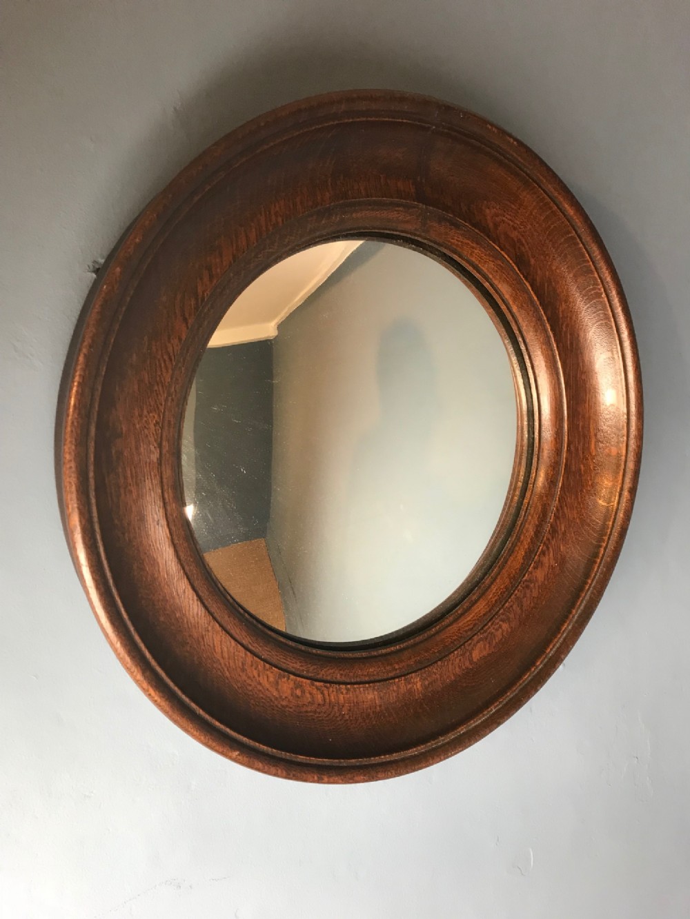 A Victorian oak Convex Mirror circa 1880 