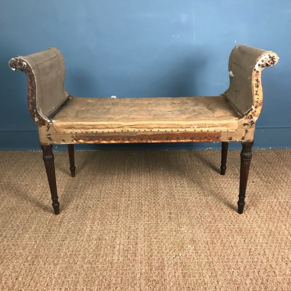 A George 111 mahogany window seat circa 1800