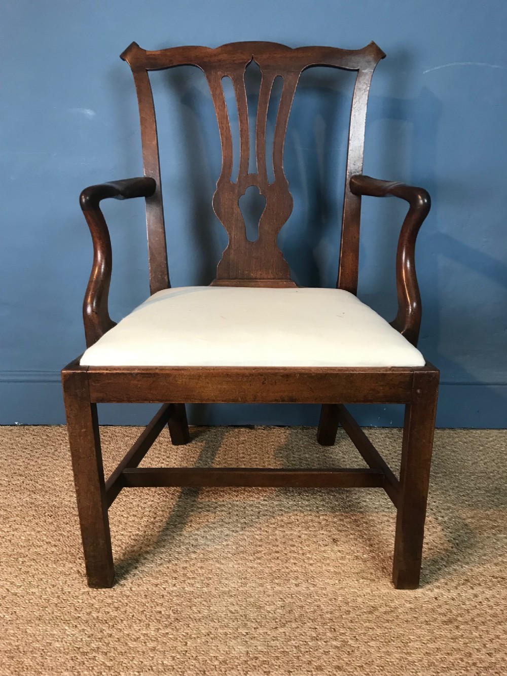 A Chippendale period mahogany armchair or desk chair circa 1770
