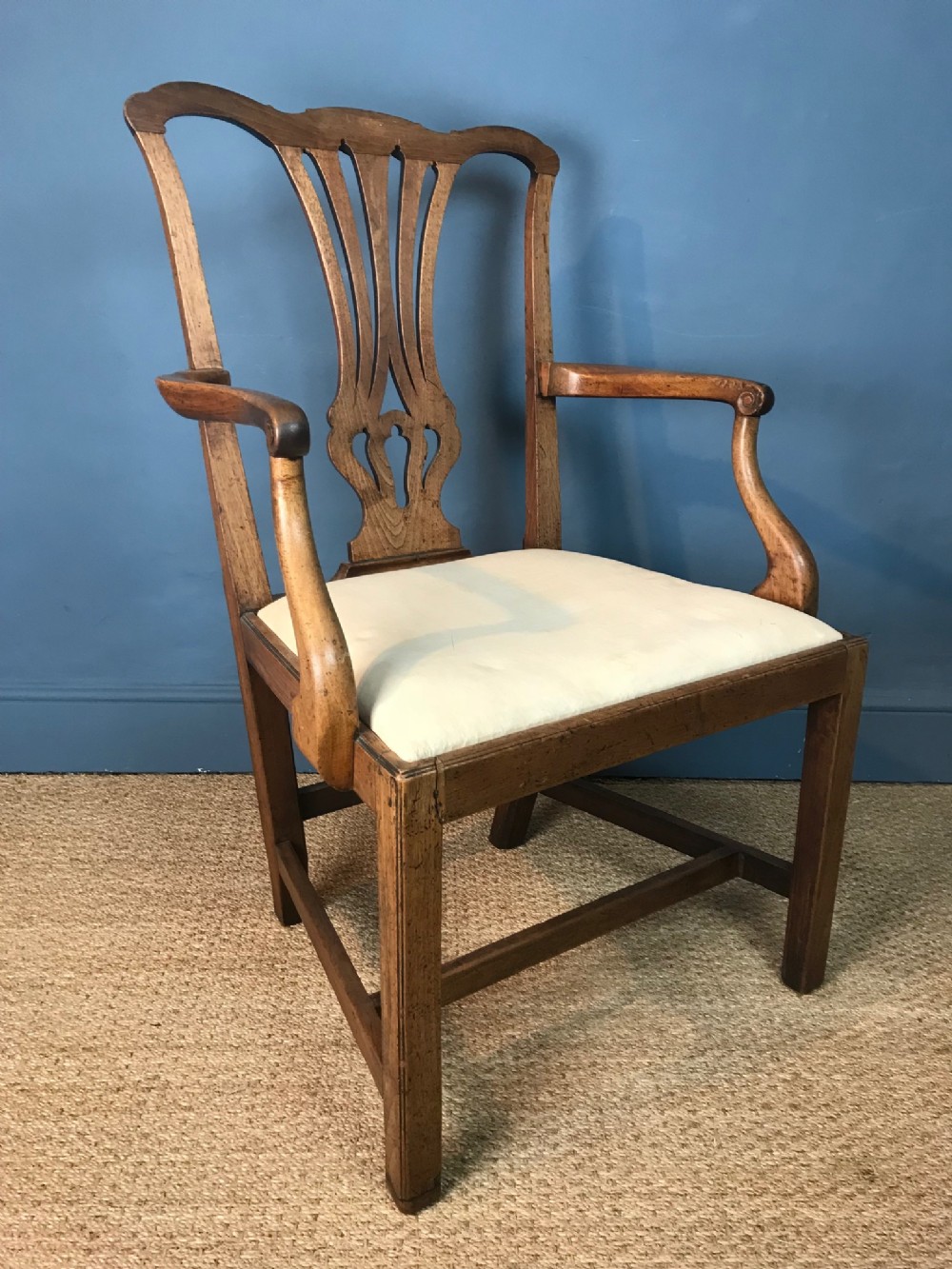 A large early George 111 walnut armchair circa 1770