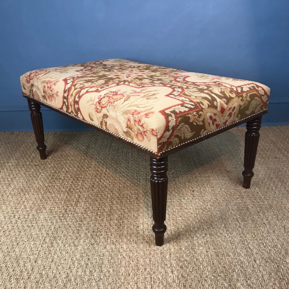 A large Regency mahogany stool circa 1820