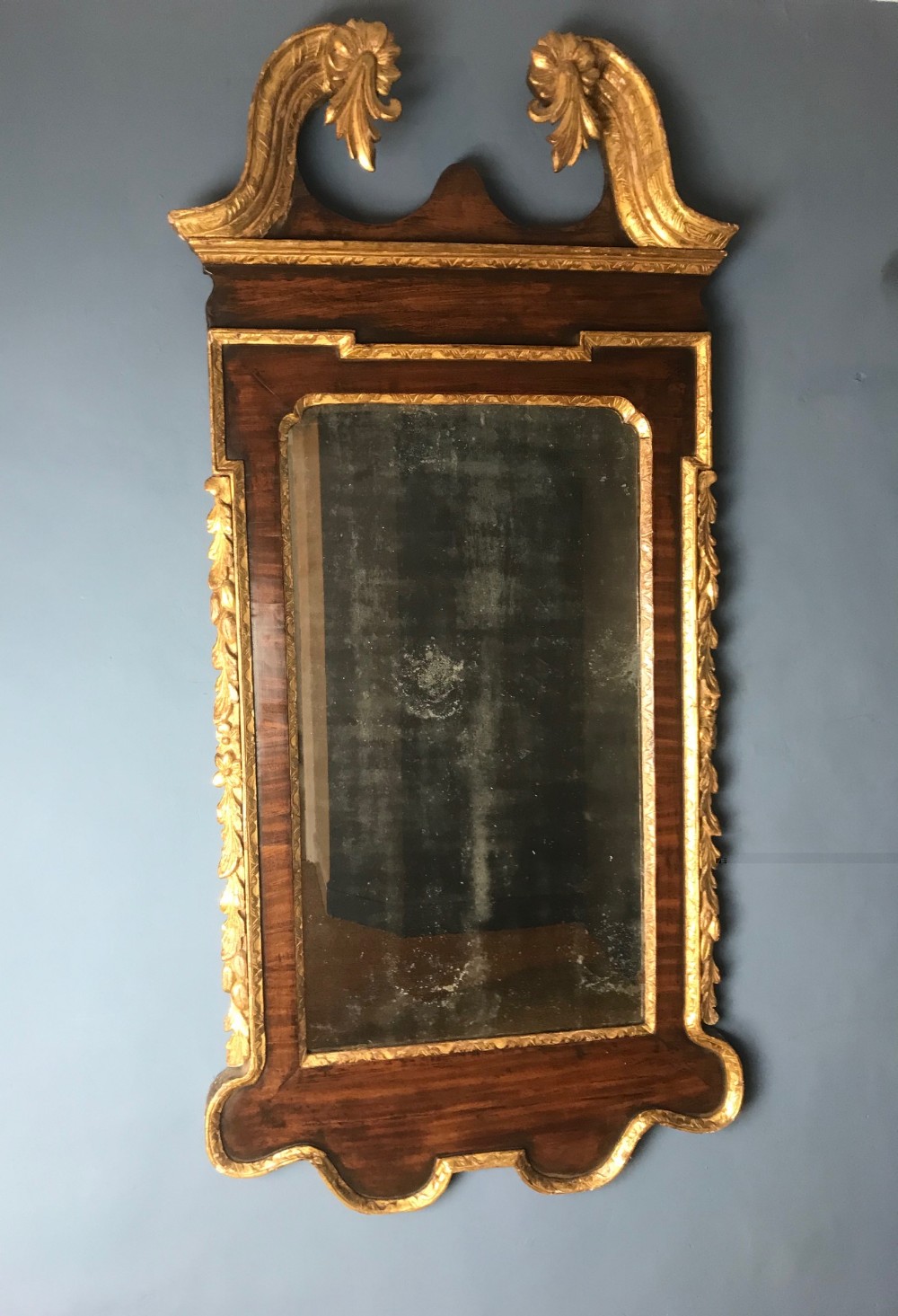 A George 11 mahogany and parcel gilt pier mirror circa 1740