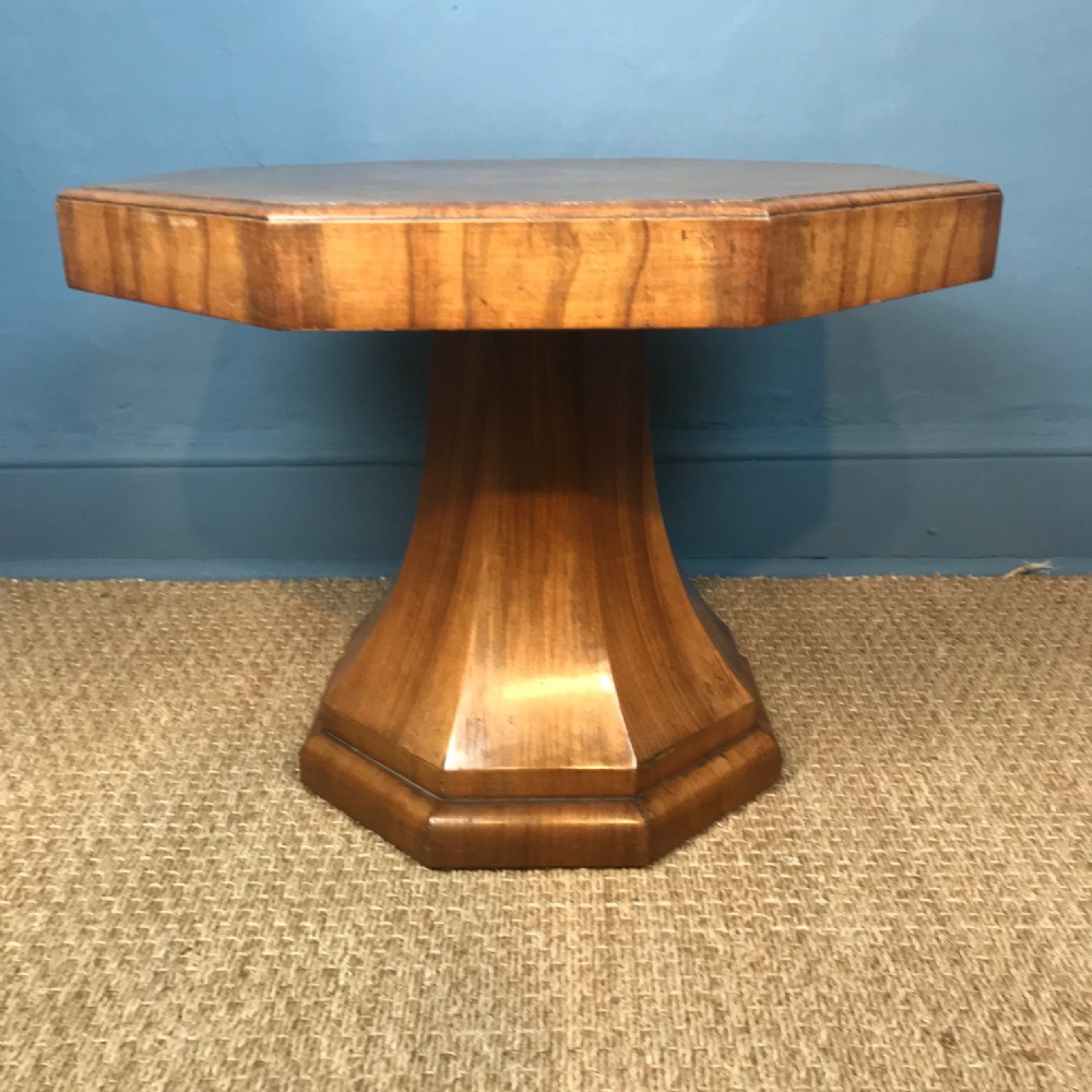 An Art Deco walnut octagonal low table circa 1930 