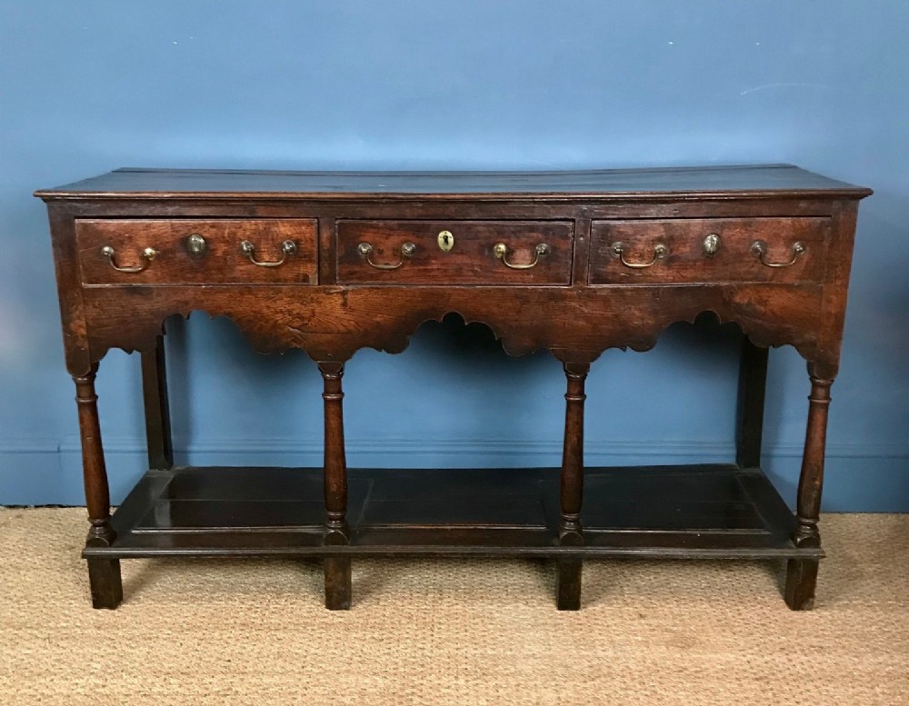 A small Montgomeryshire oak pot board dresser circa 1780