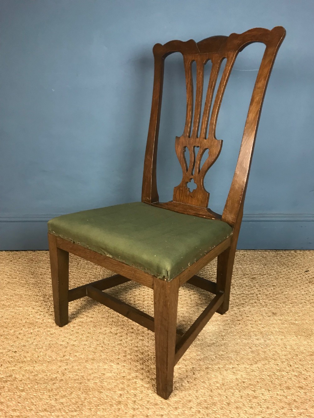 A Scottish oak Chippendale Childs Chair circa 1920 by Wheeler of Arncroach