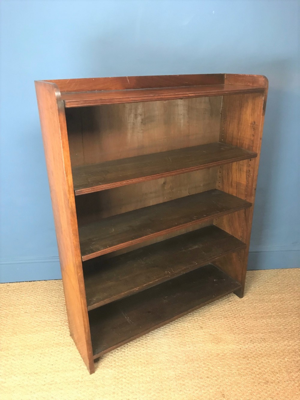 An Anglo Indian Padouk open bookcase circa 1910