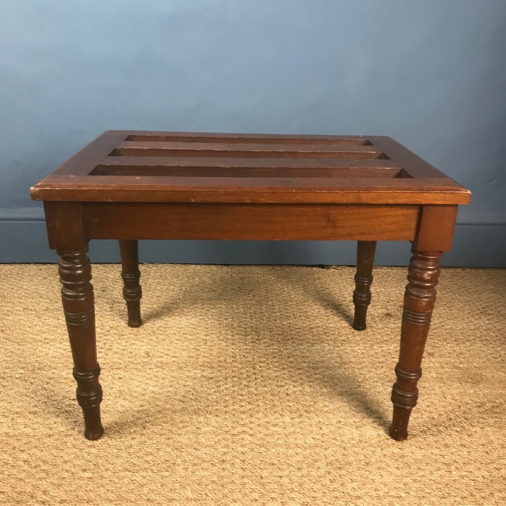 A Victorian mahogany luggage rack circa 1890 
