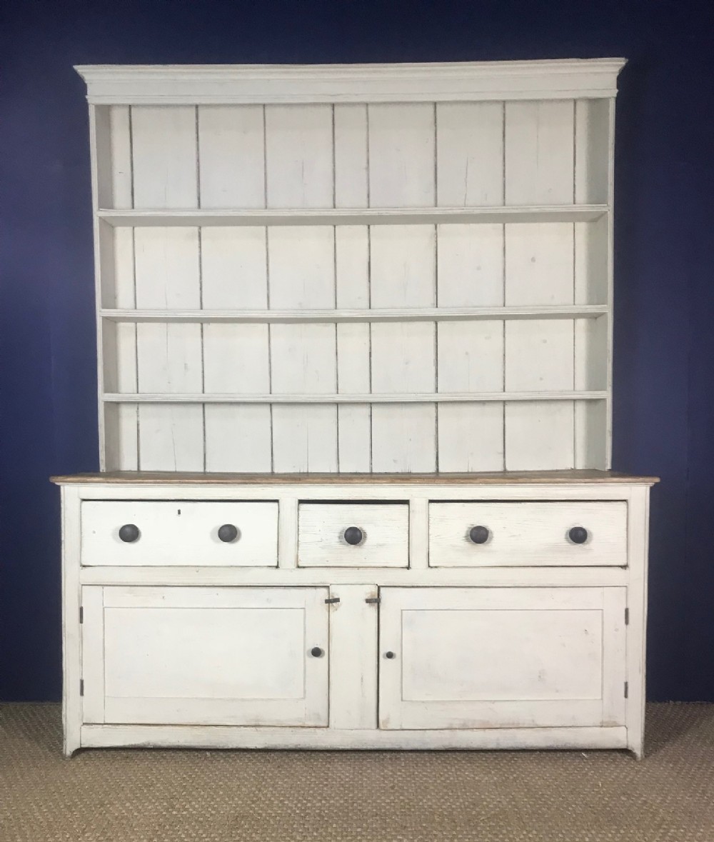 A late Georgian Dorset painted pine dresser circa 1830 