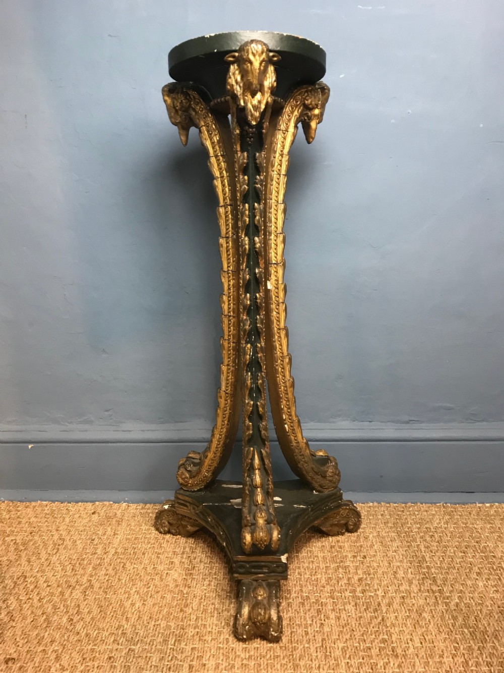 A George 111 Adam period painted and gilt torchere stand circa 1800