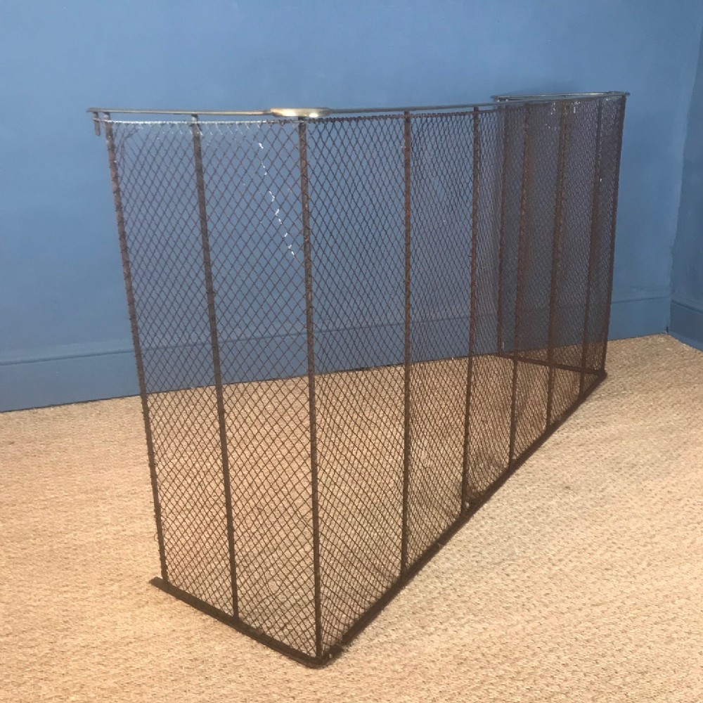 A large Victorian brass spark or fireguard circa 1880