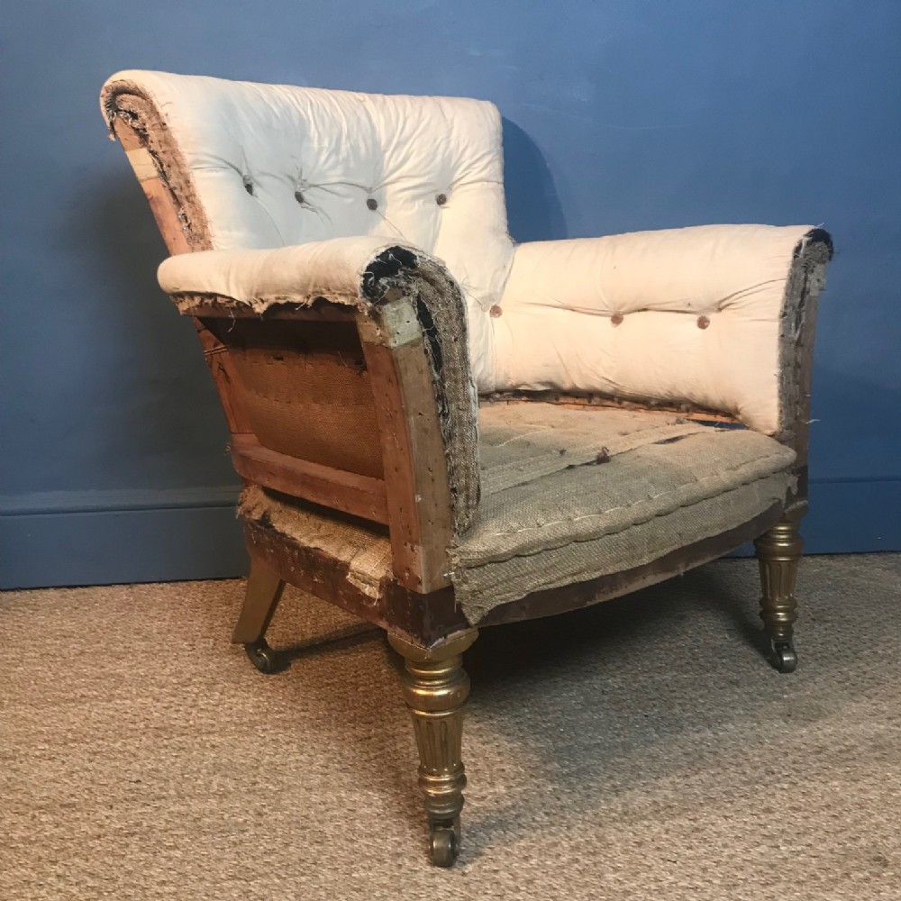 A Victorian gilt wood tub armchair circa 1880