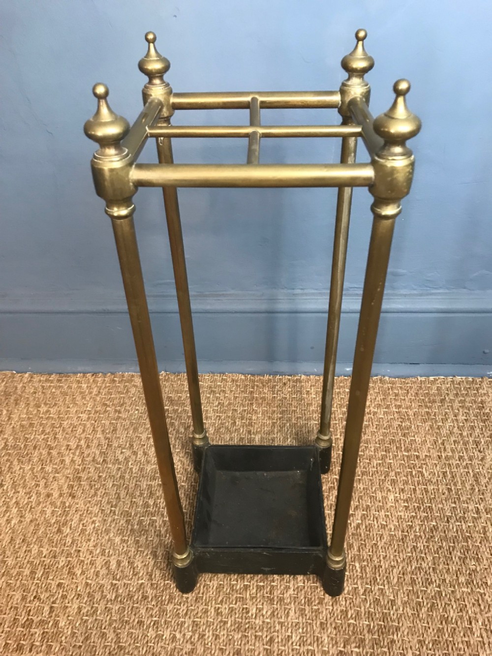 An Edwardian brass stick stand circa 1910