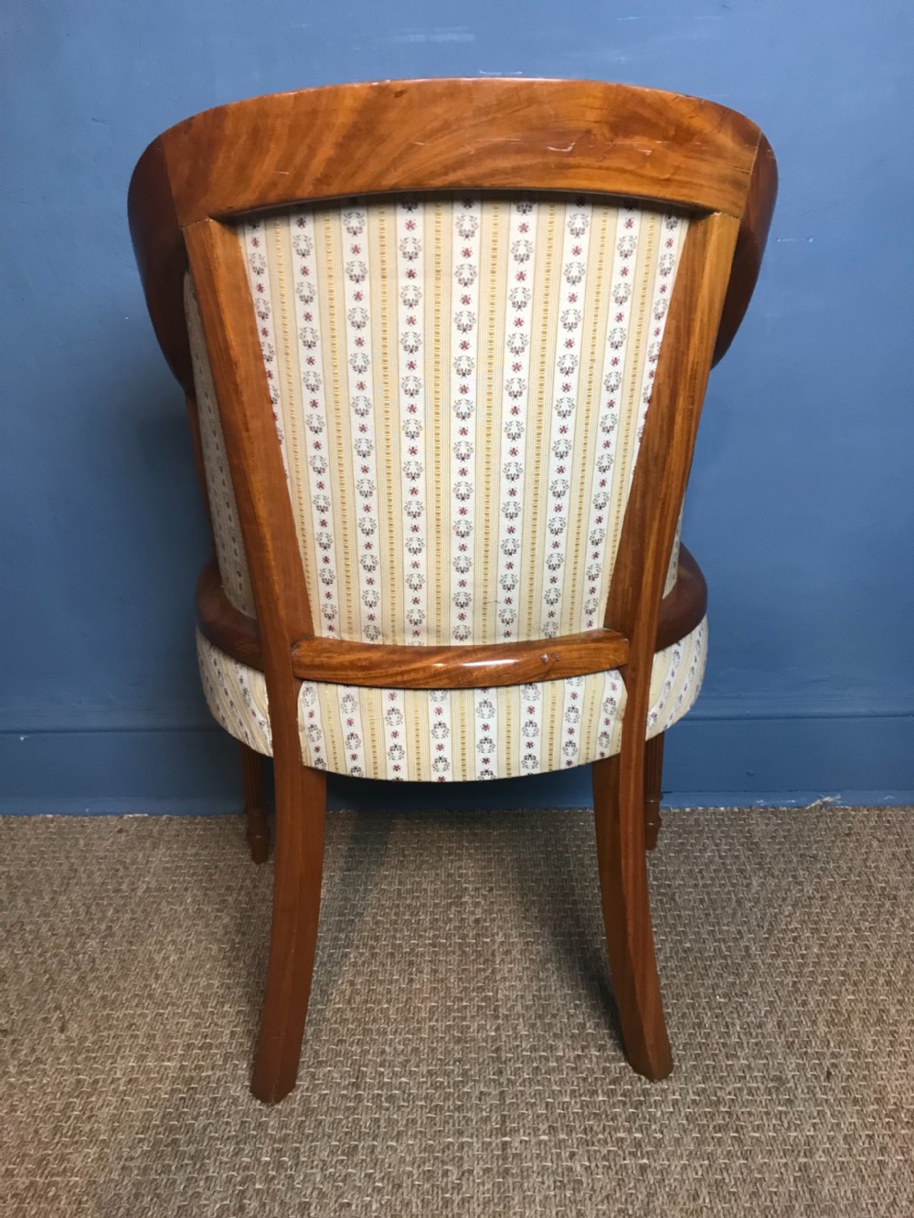 A Victorian satinwood desk chair c 1890 in the style of Gillows View III