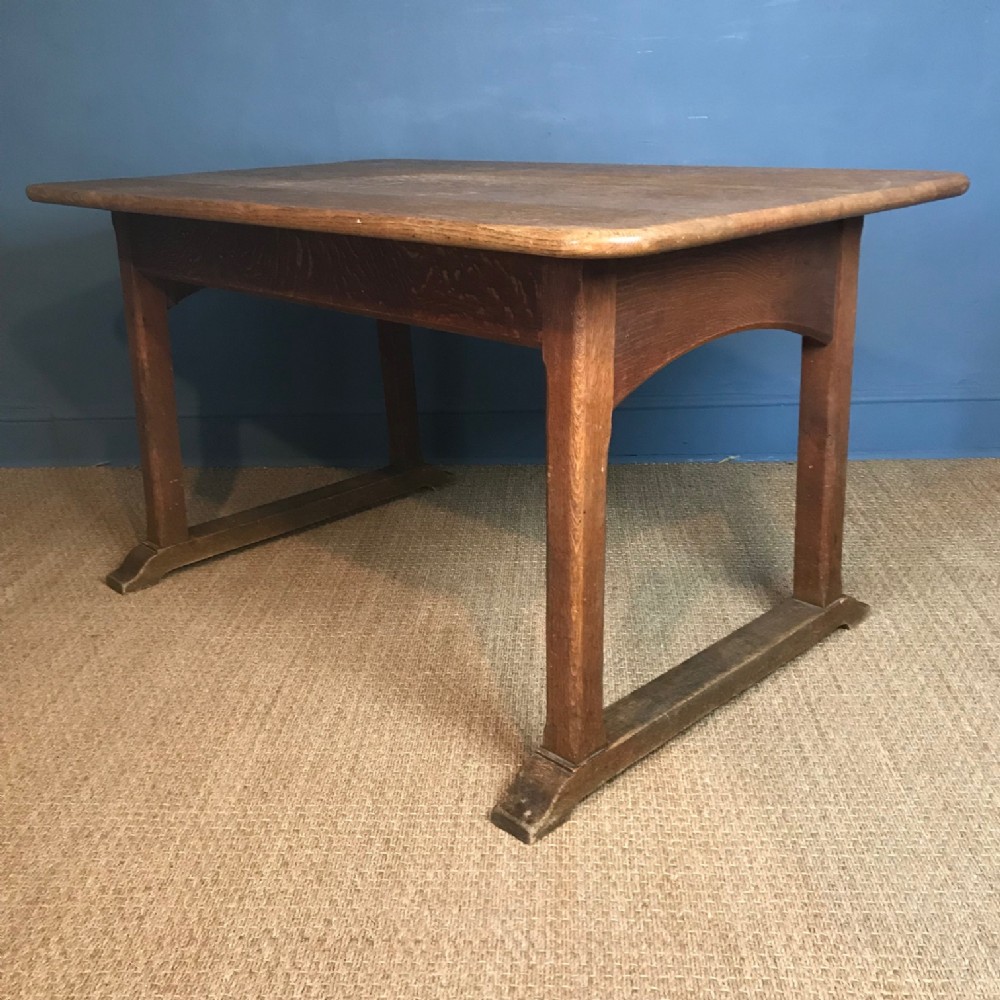 An early Heals Letchworth oak table circa 1904