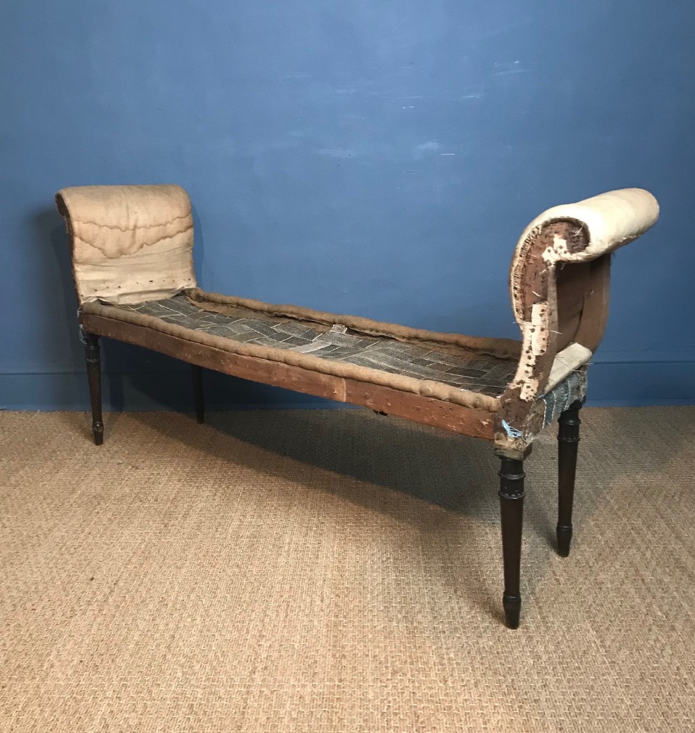 A George 111 Hepplewhite period painted beech window seat circa 1790