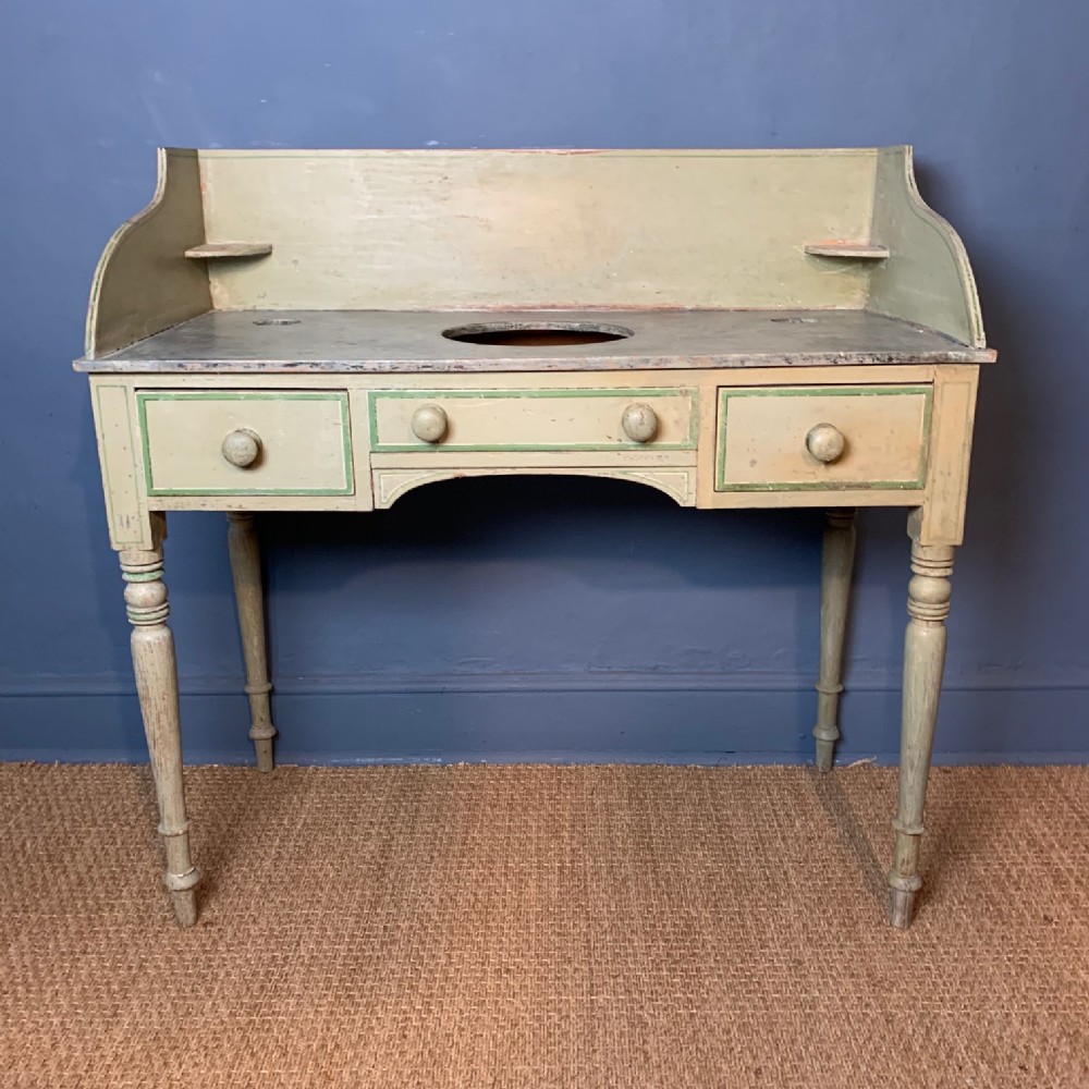 A Regency painted pine wash stand c 1830